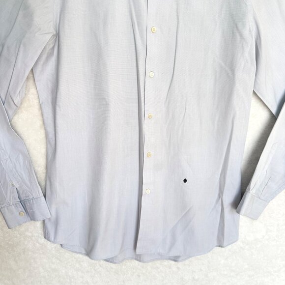 size 42, 16 1/2 Prada Mens Light Blue Button-Up Dress Shirt (stains) - Picture 4 of 12
